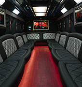 party bus with leather seating