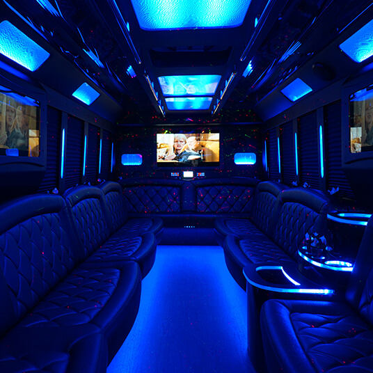 deluxe limo bus